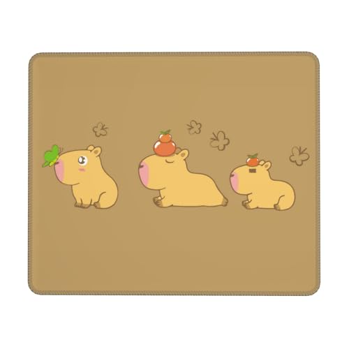 Capybara Stuff, Capybara Gifts, Capybara Mauspad, niedliches Mauspad, braunes Mauspad, kleines Mauspad, 21,6 x 26,9 cm von moremohome