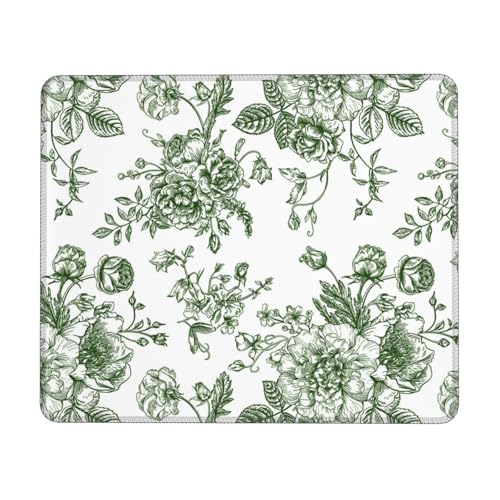 Mauspad, Blumenmuster, Vintage-Mauspad, 21,6 x 26,8 cm, Olivgrün, 7 Stück Mauspad, Blumenmuster, Vintage-Mauspad, 21,6 x 26,8 cm, Olivgrün, 7 Stück von moremohome