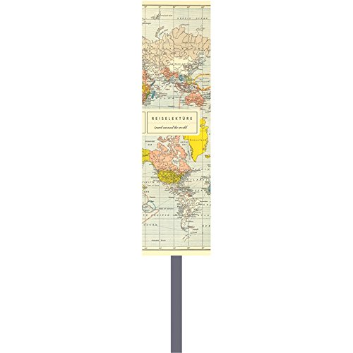 Moses Lesezeichen mit Band 'Reiselektüre' - Papier, 1 Stück, 21 cm breit von moses