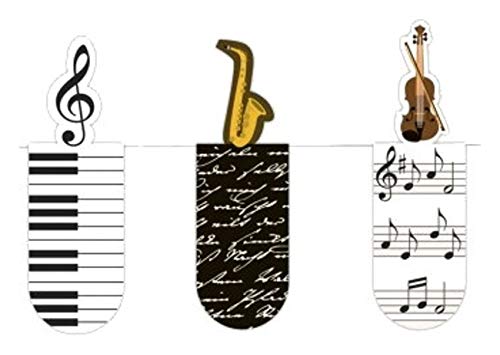 moses. 31122 Magnetlesezeichen Musik 3er Set, magnetisches Lesezeichen, charmant illustriert von moses