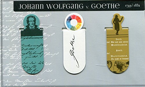moses. 82753 Magnetlesezeichen Goethe 3er Set, magnetisches Lesezeichen, charmant illustriert von moses