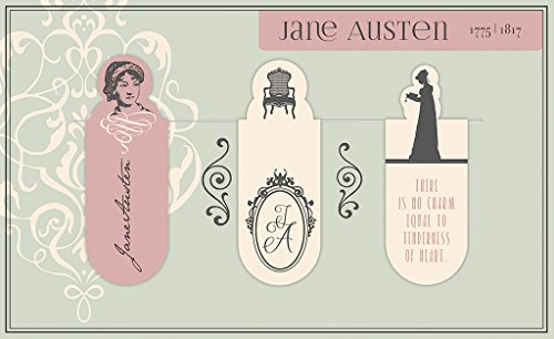 moses. 82755 Magnetlesezeichen Jane Austen 3er Set, magnetisches Lesezeichen, charmant illustriert von moses