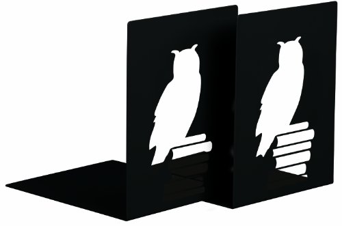 moses. libri_x, Buchstützen-Set Leseeule, 2er-Set Buchständer aus Metall , Zwei schwarze Metall-Buchstützen im Set mit wunderschön ausgestanzten Lese-Eulen, 16 cm x 16 cm x 12,5 cm moses. libri_x, Buchstützen-Set Leseeule, 2er-Set Buchständer aus Metall , Zwei schwarze Metall-Buchstützen im Set mit wunderschön ausgestanzten Lese-Eulen, 16 cm x 16 cm x 12,5 cm von moses