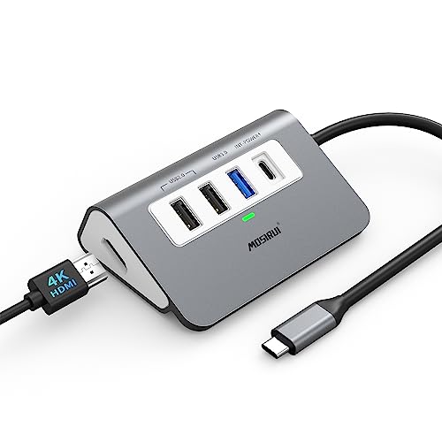 USB C Hub,5 in 1 USB C Adapter 3.0 mit 4K HDMI, 100W Power Delivery,USB-A 2.0,SD/TF Kartenleser, USB C Splitter Kompatibel für Laptop und andere Typ C Geräte von mosirui