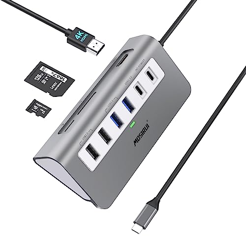 USB C Hub,9-in-1 USB C Hub Multiport Adapter Docking Station with 4K HDMI,PD 100W,USB 3.0,SD &TF for MacBook,Dell,HP,Lenovo and More Type C Devices von mosirui