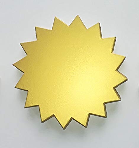 20 Rund - Sterne - Preisschilder aus Karton goldfarbig 20 cm Durchmesser 380g/qm Werbesymbole für Räumungsverkauf von most-wanted-shop