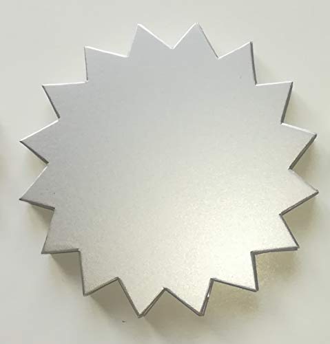 20 Rund - Sterne - Preisschilder aus Karton silberfarbig 20 cm Durchmesser 380g/qm Werbesymbole für Räumungsverkauf von most-wanted-shop