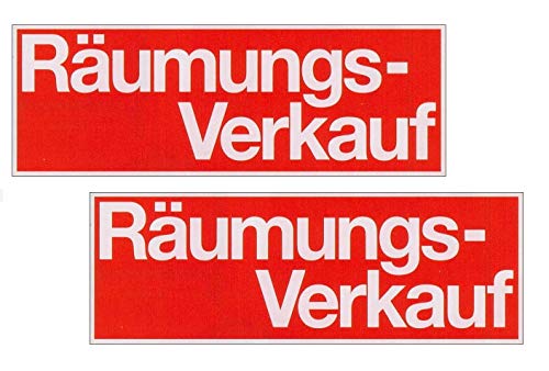 Ankleber XXL 2 Stück aus Weißfolie 48 x 138 cm" Räumungsverkauf" für Räumungsverkauf Werbesymbole Ankleber XXL 2 Stück aus Weißfolie 48 x 138 cm" Räumungsverkauf" für Räumungsverkauf Werbesymbole von most-wanted-shop