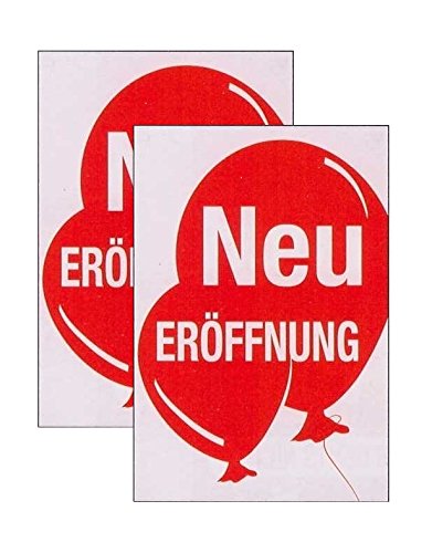 Plakate 2 Stück aus Papier 150g/qm 58,4 x 83,2 cm" NEU ERÖFFNUNG" ohne Rahmen Werbesymbol für Räumungsverkauf von most-wanted-shop
