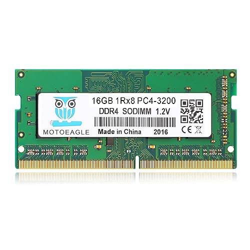 16GB 1RX8 DDR4 3200 MHz SODIMM PC4-25600 (PC4-3200AA) CL22 Non-ECC Laptop RAM Arbeitsspeicher von motoeagle