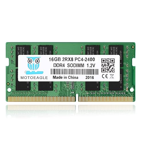 16GB DDR4 2400 MHz SODIMM 2RX8 PC4-19200 (PC4-2400T) CL17 Non-ECC Laptop RAM Arbeitsspeicher von motoeagle