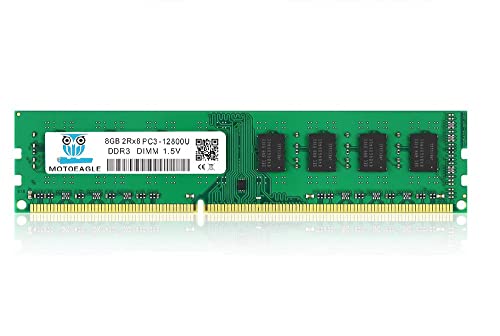 8GB 2Rx8 PC3 12800U RAM DIMM DDR3 1600Mhz Arbeitsspeicher Desktop Non-ECC 1,5V CL11 240-Pin PC3 1600 DDR3 12800 UDIMM von motoeagle