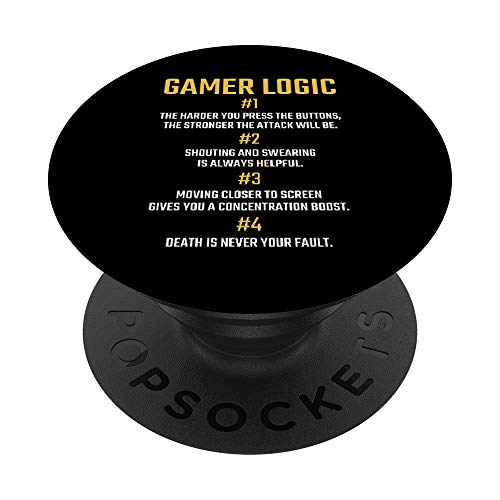 Gamer Logik Gaming Zocken Zocker PopSockets mit austauschbarem PopGrip Gamer Logik Gaming Zocken Zocker PopSockets mit austauschbarem PopGrip von mr.digitalbeat