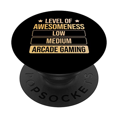Level of Awesomeness Arcade Gaming Retro Gamer PopSockets mit austauschbarem PopGrip von mr.digitalbeat
