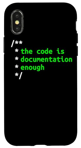 The Code Is Documentation Enough Software Entwickler Hülle für iPhone X/XS The Code Is Documentation Enough Software Entwickler Hülle für iPhone X/XS von mr.digitalbeat