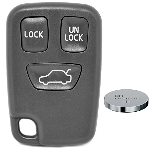 Auto Schlüssel Funk Fernbedienung 1x Fernbedienung Gehäuse 3 Tasten + 1x CR2032 Batterie für Volvo von mt key