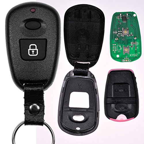Auto Schlüssel Funk Fernbedienung 1x Funk Gehäuse + 1x 434 MHz Sender Sendeeinheit + 1x Batterie für Hyundai von mt-key