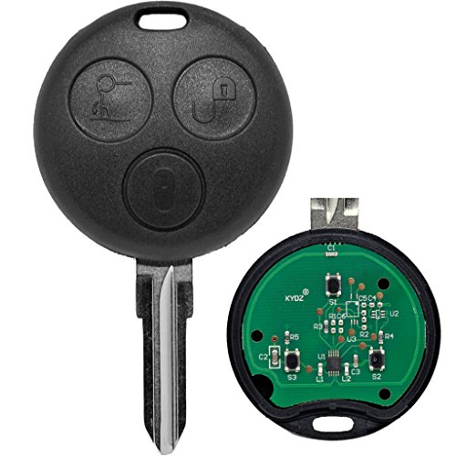 Auto Schlüssel Funk Fernbedienung 1x Gehäuse + 1x Rohling + 1x Sendeeinheit 433/434 MHz + 1x Batterie für SMART 450 von mt key