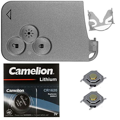 Auto Schlüssel Funk Fernbedienung 1x Keycard Gehäuse 3 Tasten + 1x CR1620 Batterie + 2X Mikrotaster für Renault Auto Schlüssel Funk Fernbedienung 1x Keycard Gehäuse 3 Tasten + 1x CR1620 Batterie + 2X Mikrotaster für Renault von mt key