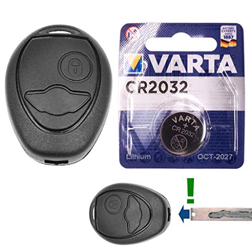 Repair Reparatur Satz Auto Schlüssel Austausch Gehäuse mit 2 Tasten + Rohling + Batterie kompatibel mit Mini Cooper R50 R53 Repair Reparatur Satz Auto Schlüssel Austausch Gehäuse mit 2 Tasten + Rohling + Batterie kompatibel mit Mini Cooper R50 R53 von mt key