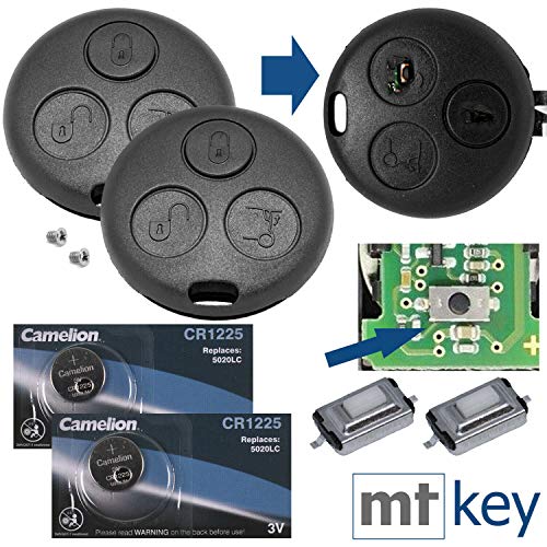 Repair Set Autoschlüssel Gehäuse kompatibel mit Smart 450 98-07 von mt-key