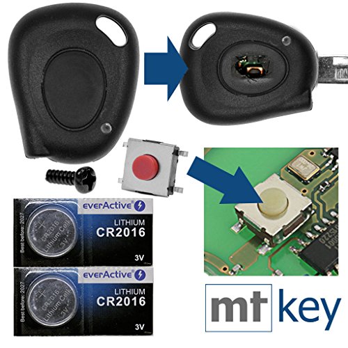 mt key Repair Reparatur Satz Gehäuse Funkschlüssel Fernbedienung Autoschlüssel INFRAROT 1x Gehäuse + 1x Mikrotaster + 2X CR2016 Batterie für Renault mt key Repair Reparatur Satz Gehäuse Funkschlüssel Fernbedienung Autoschlüssel INFRAROT 1x Gehäuse + 1x Mikrotaster + 2X CR2016 Batterie für Renault von mt key