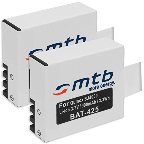 2X Akku für Qumox SJ5000(+), SJ5000X, SJ4000(+)… / SJCam M10(+), X1000 … / DBPower EX4000 … - s. Liste von mtb more energy