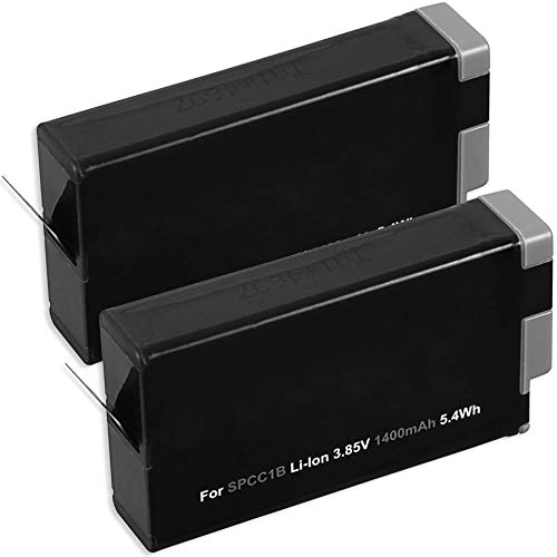 2X Akku kompatibel mit ACBAT-001 für GoPro Max Actioncam [1400mAh - 3.85V - Li Ion - 100% kompatibel] von mtb more energy