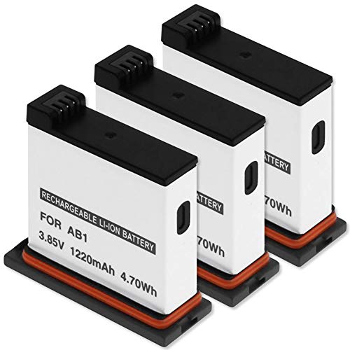 3X Akku kompatibel zu Osmo AB1 für DJI Osmo Action Sportscam [Li-Ion - 1220mAh - 3.85V] von mtb more energy