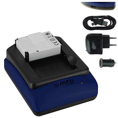 Akku + Dual-Ladegerät (Netz+Kfz+USB) kompatibel mit Rollei Actioncam 420 (4K Ultra WiFi) von mtb more energy