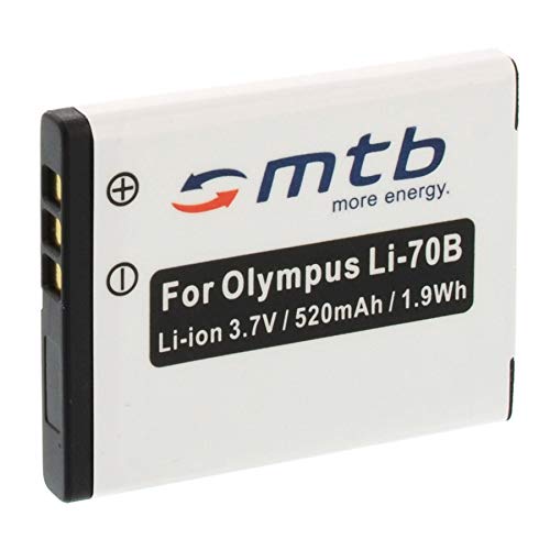 Ersatz-Akku Li-70b für Olympus VG-110, 120, 130, 140, 150, 160... (Siehe Liste) von mtb more energy