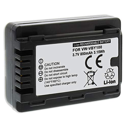 Ersatz-Akku VW-VBY100 kompatibel mit Panasonic HC-V10, V110 Ersatz-Akku VW-VBY100 kompatibel mit Panasonic HC-V10, V110 von mtb more energy