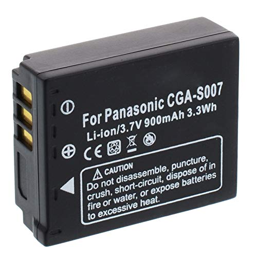 Ersatz-Akku kompatibel mit Panasonic CGA-S007, DMW-BCD10 für Lumix DMC-TZ5, TZ11, TZ15, TZ50 von mtb more energy