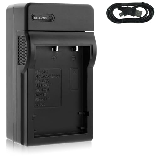 Ladegerät (Micro-USB) kompatibel mit Fuji NP-60 / Kompatibel mit Toshiba PA1733E, PDR-BT3 / Kompatibel mit Ricoh DB-40 ... - Siehe Liste von mtb more energy