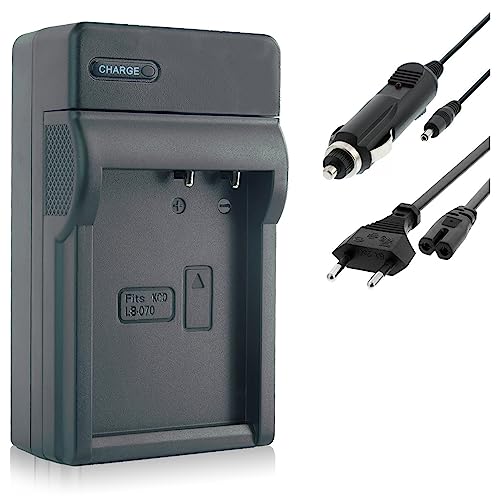 Ladegerät (Netz/KFZ) kompatibel zu LB-070 / PIXPRO S-1 / PIXPRO AZ651, AZ652, AZ901 AstroZoom von mtb more energy