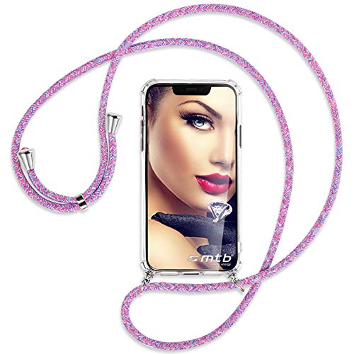 mtb more energy® Handykette kompatibel mit Nokia G42 5G - Purple Unicorn - Smartphone Hülle zum Umhängen - Anti Shock Full TPU Case von mtb more energy