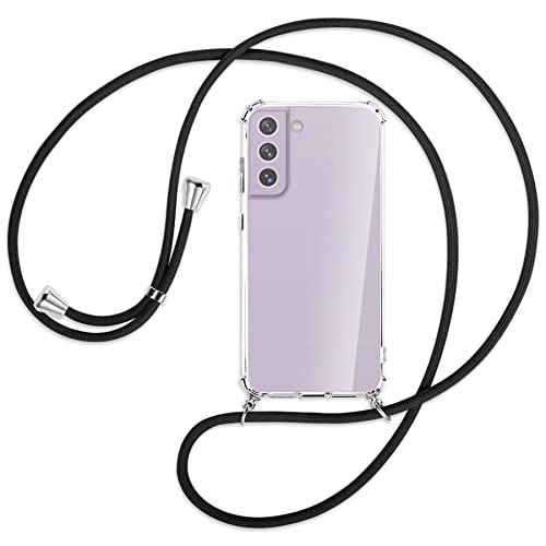 mtb more energy® Handykette kompatibel mit Samsung Galaxy S21 FE (SM-G990, 6.4'') - schwarz - Smartphone Hülle zum Umhängen - Anti Shock Full TPU Case von mtb more energy