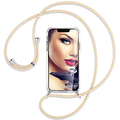 mtb more energy® Handykette kompatibel mit Sony Xperia 1 (6.5'') - Vintage Flowers - Smartphone Hülle zum Umhängen - Anti Shock Full TPU Case von mtb more energy