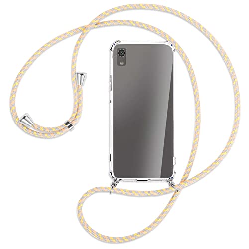 mtb more energy® Handykette kompatibel mit Sony Xperia XA1 (G3121, G3123 / 5.0'') - Vintage Flowers - Smartphone Hülle zum Umhängen - Anti Shock Strong TPU Case von mtb more energy