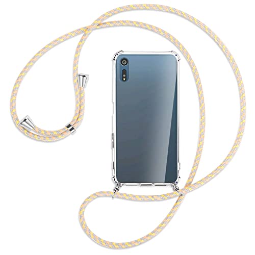 mtb more energy® Handykette kompatibel mit Sony Xperia XZs (G8231) / Xperia XZ (F8331, 5.2'') - Vintage Flowers - Smartphone Hülle zum Umhängen - Anti Shock Strong TPU Case von mtb more energy