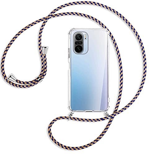 mtb more energy® Handykette kompatibel mit Xiaomi Mi 11i, Poco F3, F3 5G, Redmi K40 (Pro, Pro+) - Royal - Smartphone Hülle zum Umhängen - Anti Shock Full TPU Case von mtb more energy
