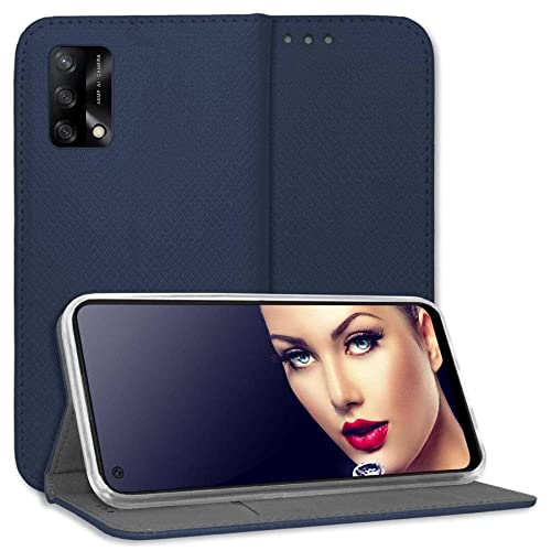 mtb more energy® Klapphülle Smart Magnet kompatibel mit Oppo A74 4G (6.43'') - blau - Bookstyle - Schutz-Tasche Hülle Wallet Case von mtb more energy