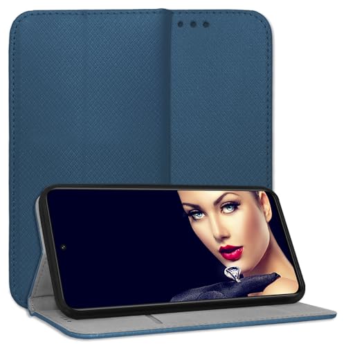 mtb more energy® Klapphülle Smart Magnet kompatibel mit Xiaomi Redmi Note 13 5G - Blau - Bookstyle - Klapp-Cover Wallet Case von mtb more energy