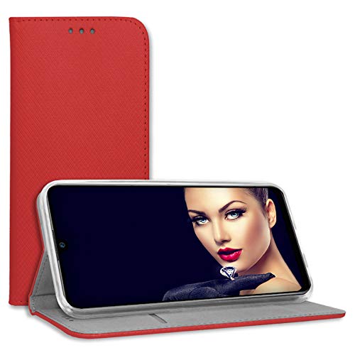 mtb more energy® Klapphülle Smart Magnet kompatibel mit iPhone SE 2020, 2022, iPhone 8, iPhone 7 (4.7'') - rot - Bookstyle - Klapp-Cover Hülle Wallet Case von mtb more energy