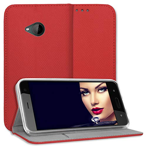 mtb more energy® Schutz-Tasche Bookstyle für HTC U11 Life (5.2'') - rot - Kunstleder - Klapp-Cover Hülle Wallet Case von mtb more energy