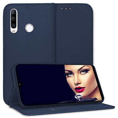 mtb more energy® Schutz-Tasche Bookstyle für Huawei P30 Lite / P30 Lite New Edition (6.15'') - blau - Kunstleder - Klapp-Cover Hülle Wallet Case von mtb more energy
