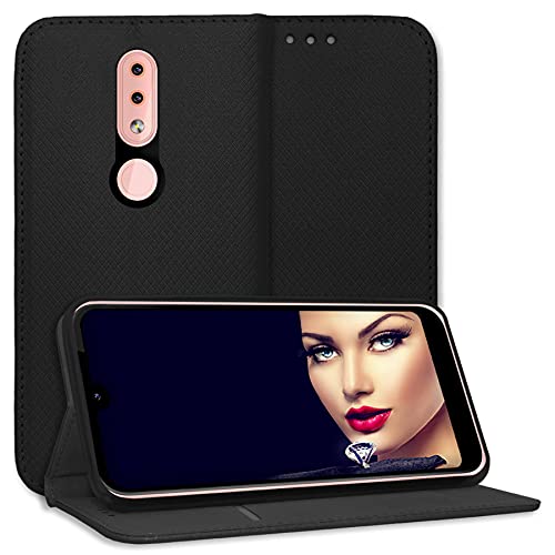 mtb more energy® Schutz-Tasche Bookstyle für Nokia 4.2 (5.71'') - schwarz - Kunstleder - Klapp-Cover Hülle Wallet Case von mtb more energy