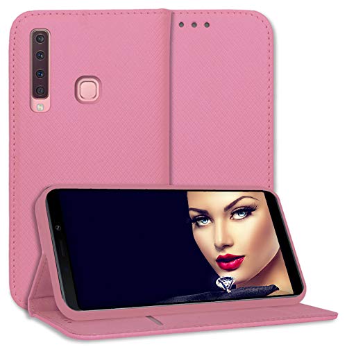 mtb more energy® Schutz-Tasche Bookstyle für Samsung Galaxy A9 2018 - SM-A920(F/DS) - 6.3'' - pink - Kunstleder - Klapp-Cover Hülle Wallet Case von mtb more energy