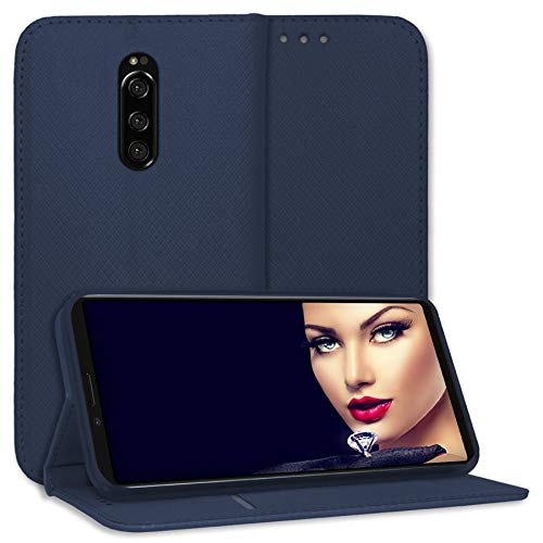 mtb more energy® Schutz-Tasche Bookstyle für Sony Xperia 1 (6.5'') - blau - Kunstleder - Klapp-Cover Hülle Wallet Case von mtb more energy