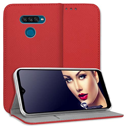 mtb more energy® Schutz-Tasche Smart Magnet kompatibel mit LG K50S (X540, 6.5'') - rot - Bookstyle - Klapp-Cover Hülle Wallet Case von mtb more energy